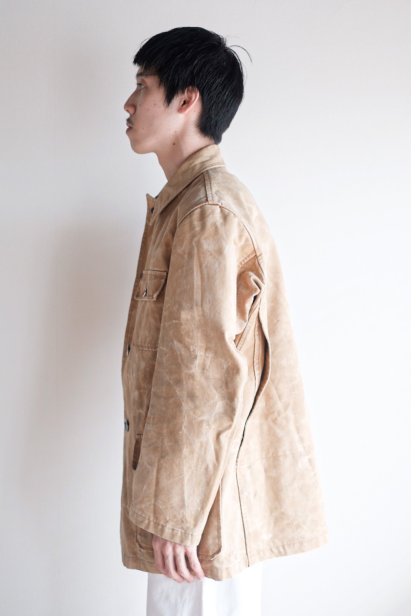 [~ 40's] French Vintage Cotton Canvas Hunting Jacket