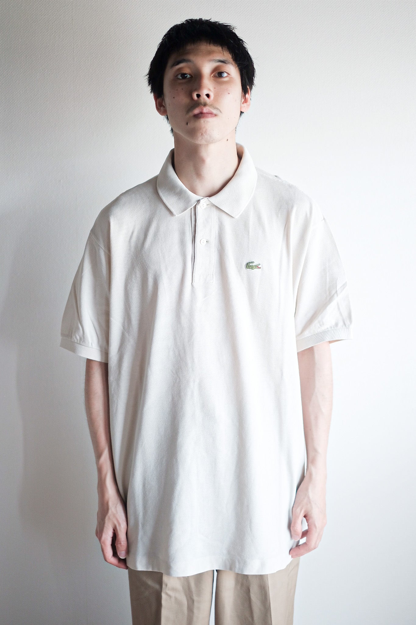 [~ 80's] Chemise Lacoste S / S Polo Sirt Taille.7 "ECRU"