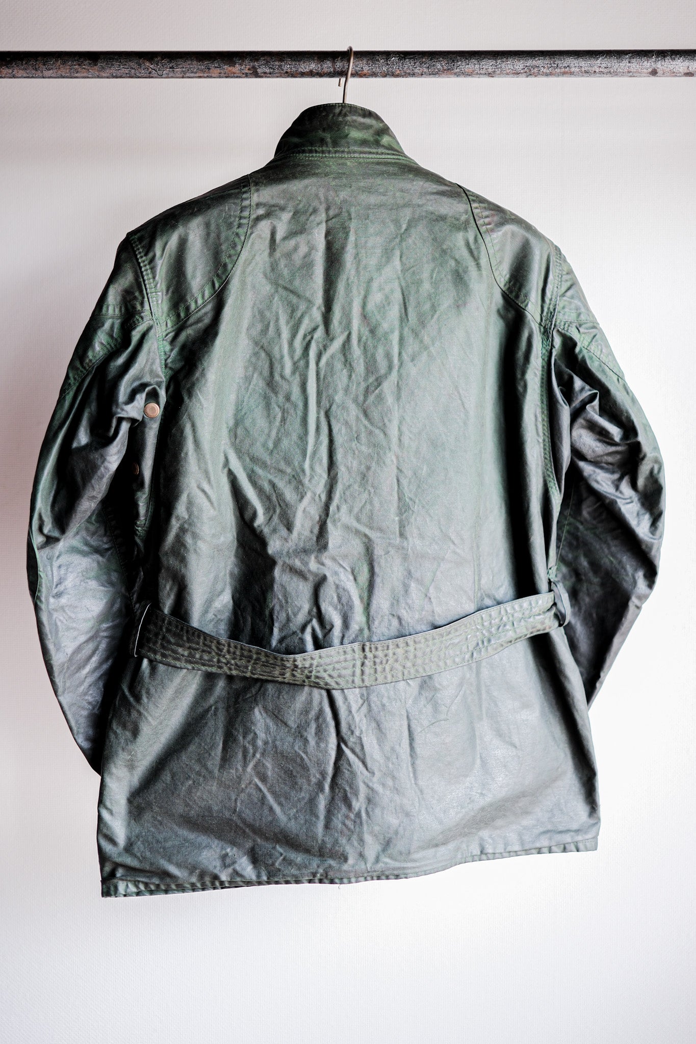 【~60's】Vintage Belstaff Green Waxed Jacket With Patches Size.36 “TRIALMASTER"