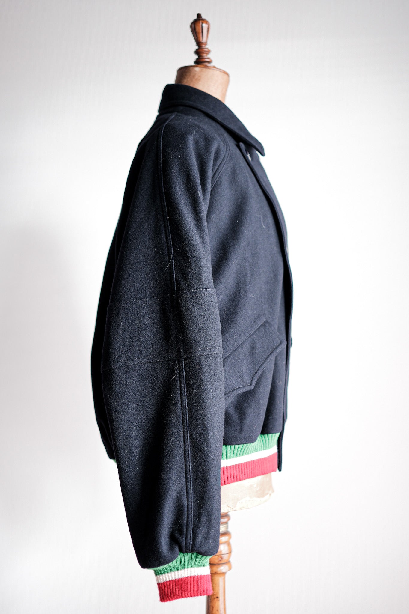 [~ 80's] Old Gucci Double Breasted Italian Wool Blouson size.50