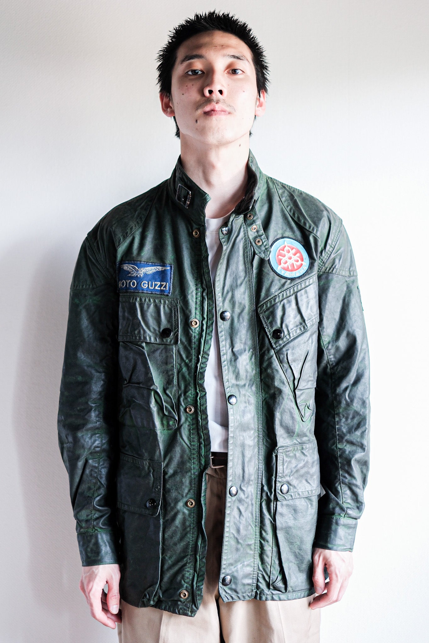 【~60's】Vintage Belstaff Green Waxed Jacket With Patches Size.36 “TRIALMASTER"