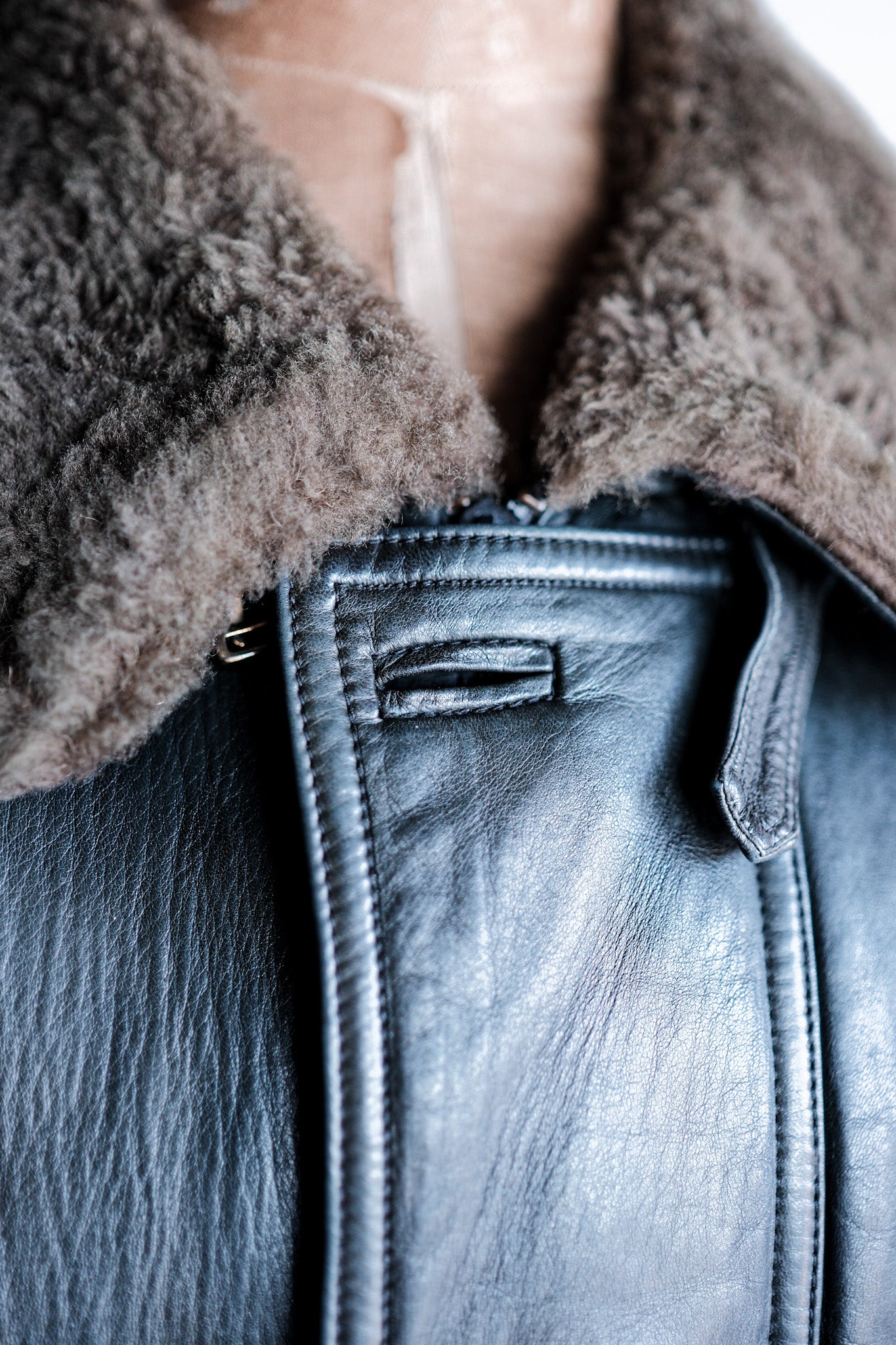 ［~80's］Old Gucci Leather Bomber Jacket Size.52