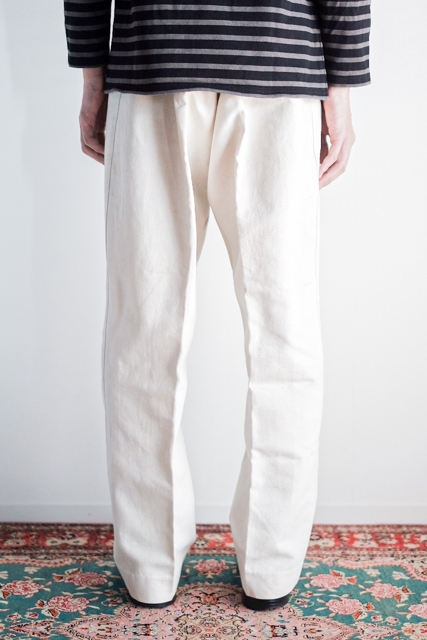 30's】French Vintage Linen Work Pants