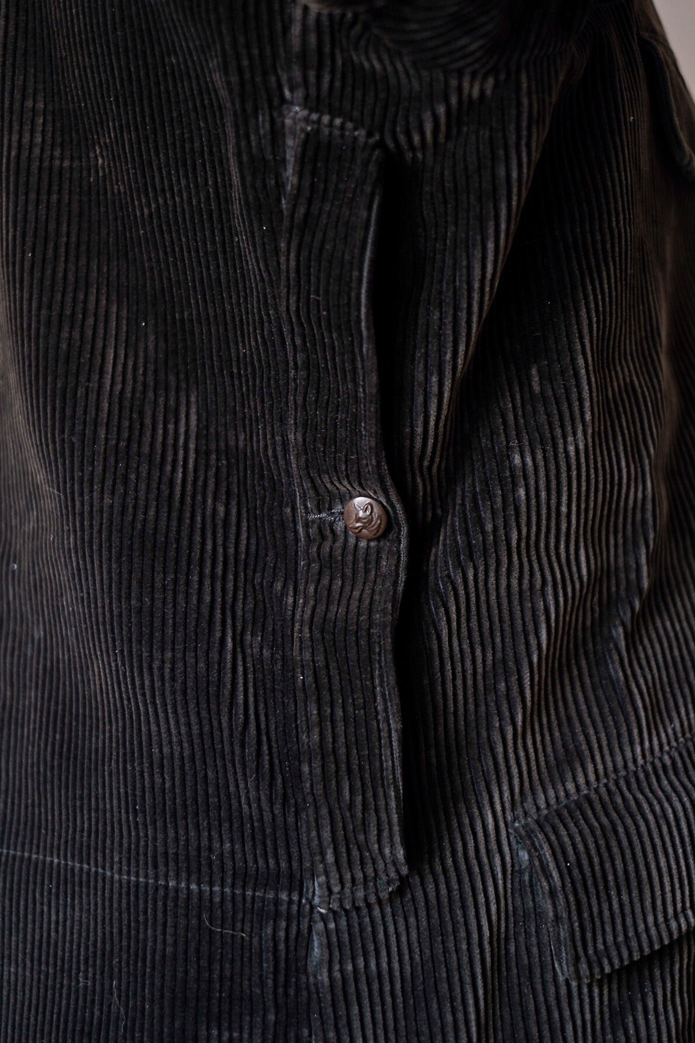 [〜40年代]法國復古深棕色燈芯絨狩獵夾克