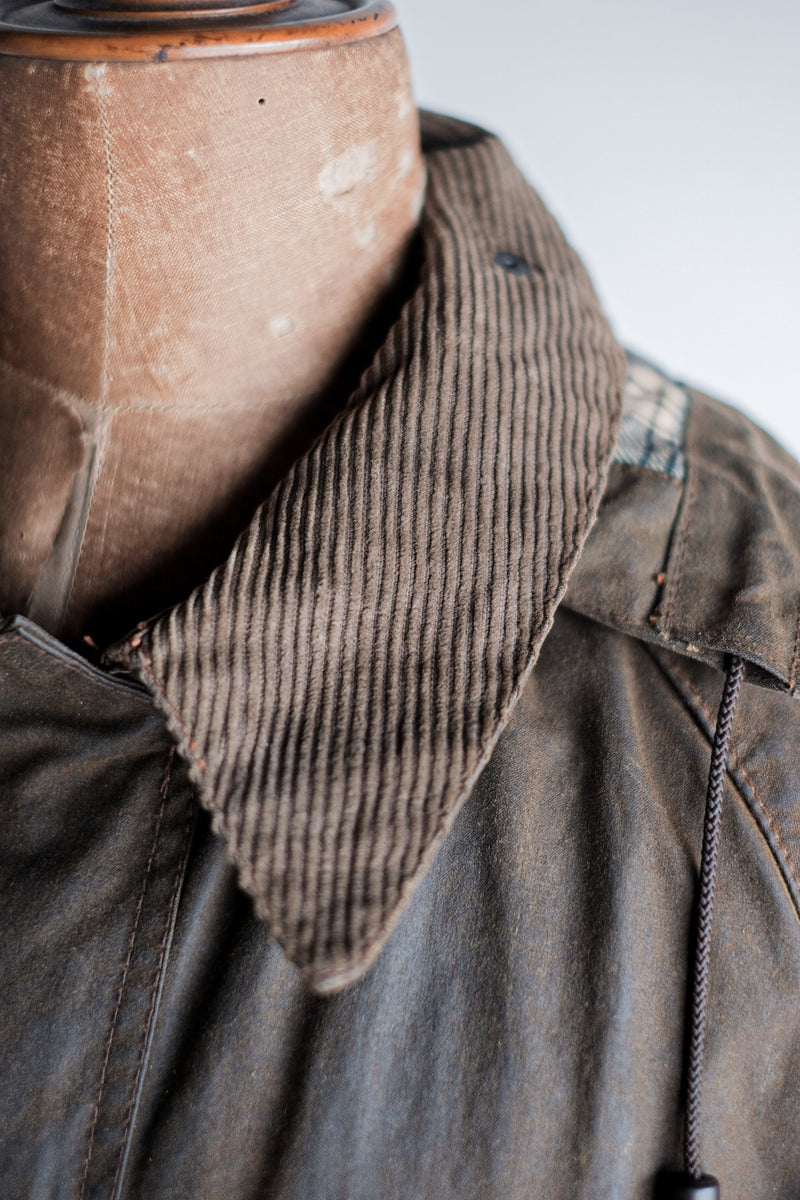 [~ 80's] Vintage Barbour "Solway Zipper" พร้อม Hood 2 Crest Size.40
