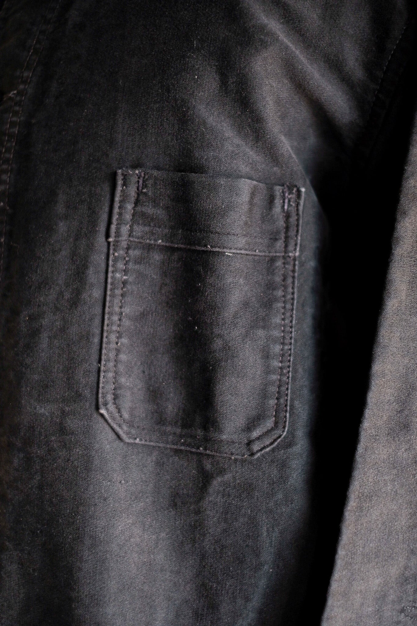 ［~50's］French Vintage Black Moleskin Work Jacket