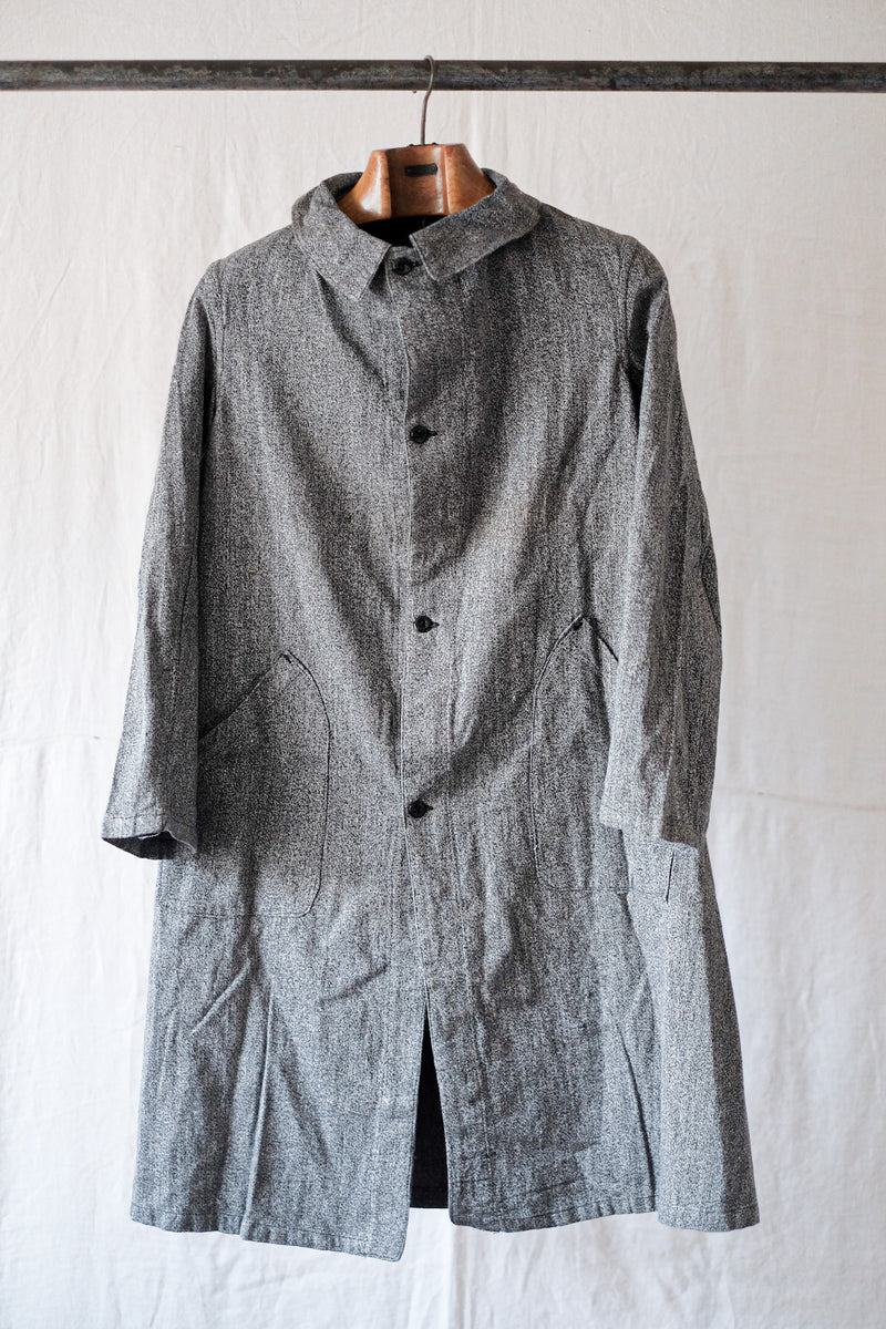 【~40's】French Vintage Black Chambray Work Coat