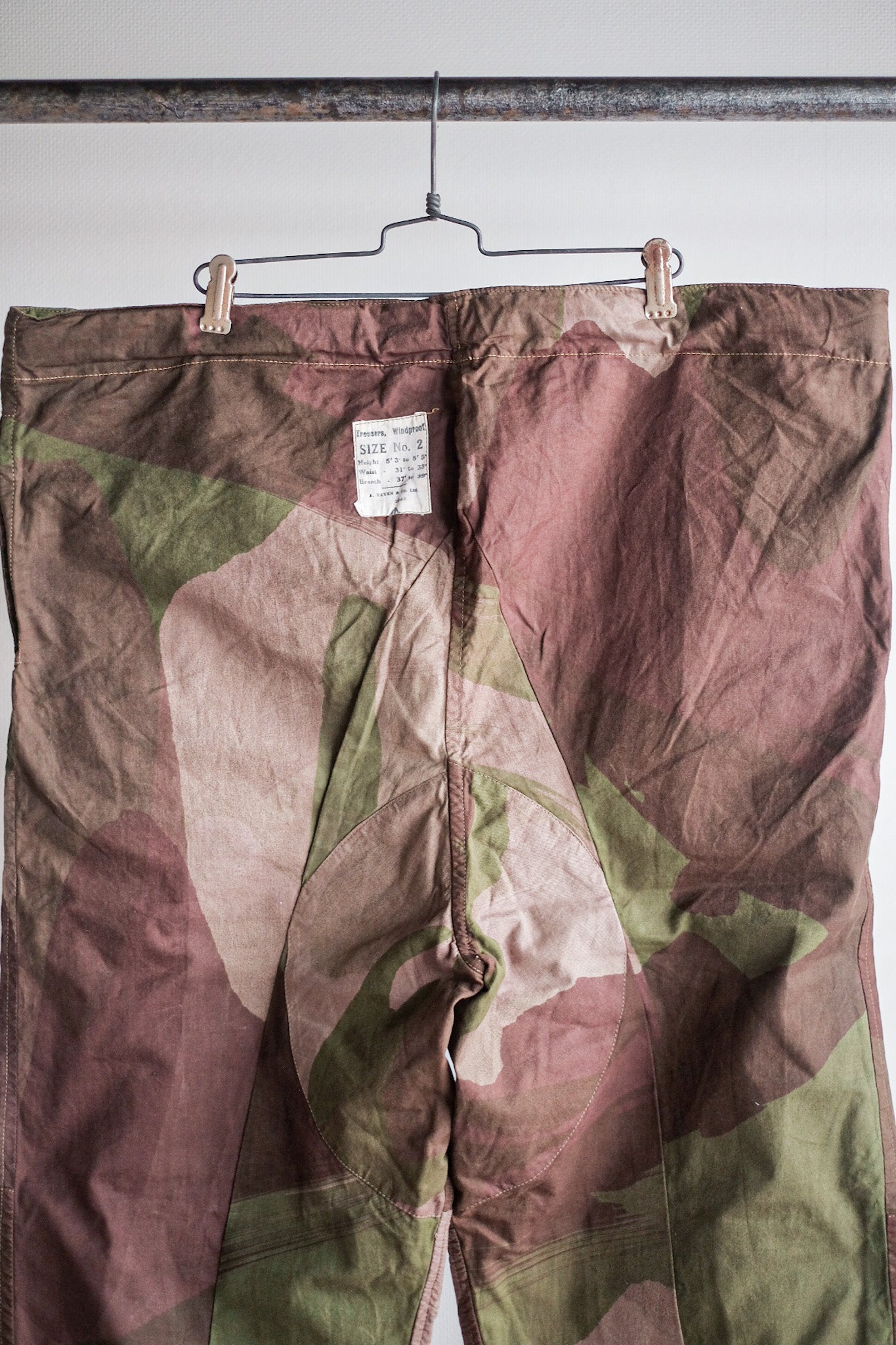 ［~40's］British Army SAS Camouflaged Windproof Trousers Size.2 "Dead Stock"