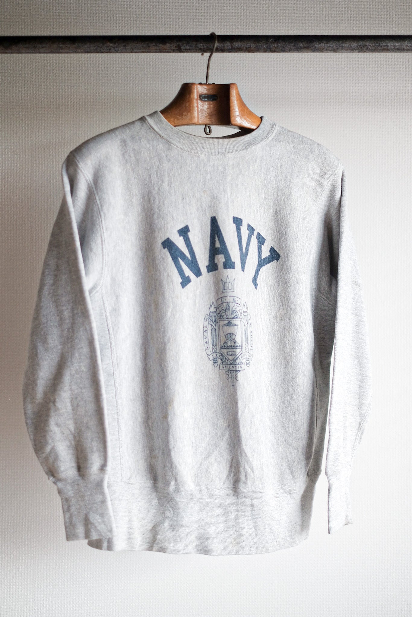 【~80's】Vintage Champion Reverse Weave Sweatshirt "USNA"
