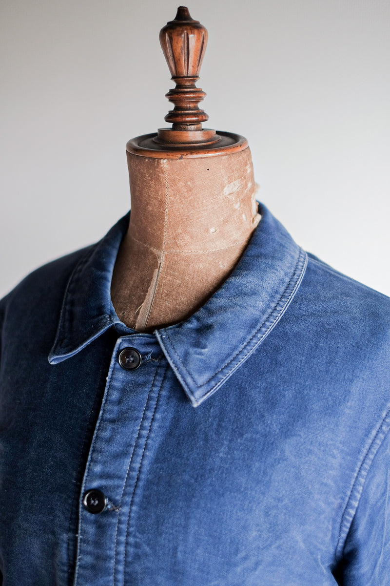 [~ 40's] แจ็คเก็ตงาน Moleskin ของ French Vintage Blue Work