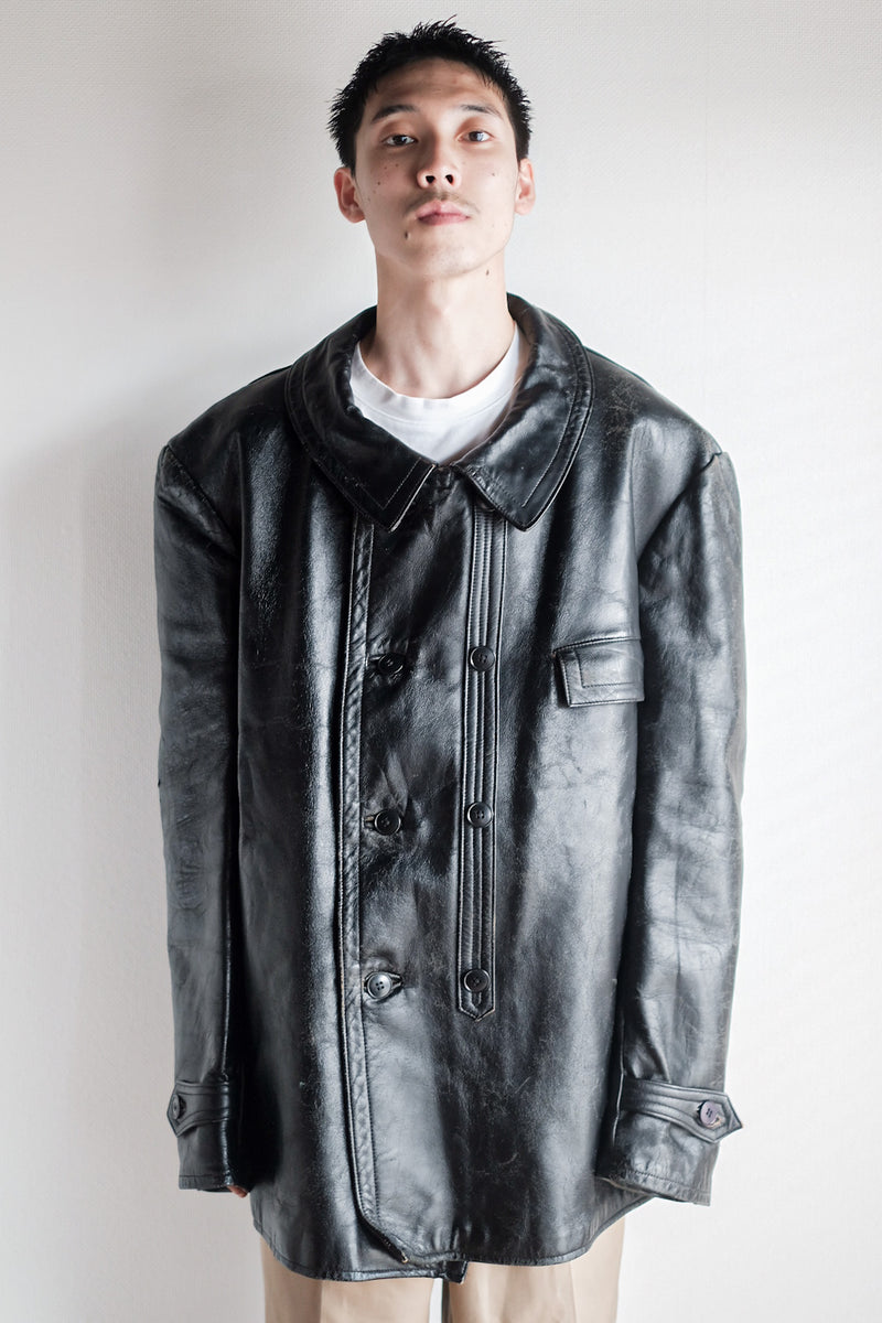 60's】French Vintage Le Corbusier Leather Work Jacket – VIEUX ET