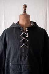 [~ 40's] British Vintage Black Cotton Anorak