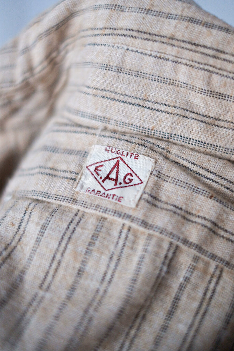 【~30's】French Vintage Grandpa Shirt "Dead Stock"