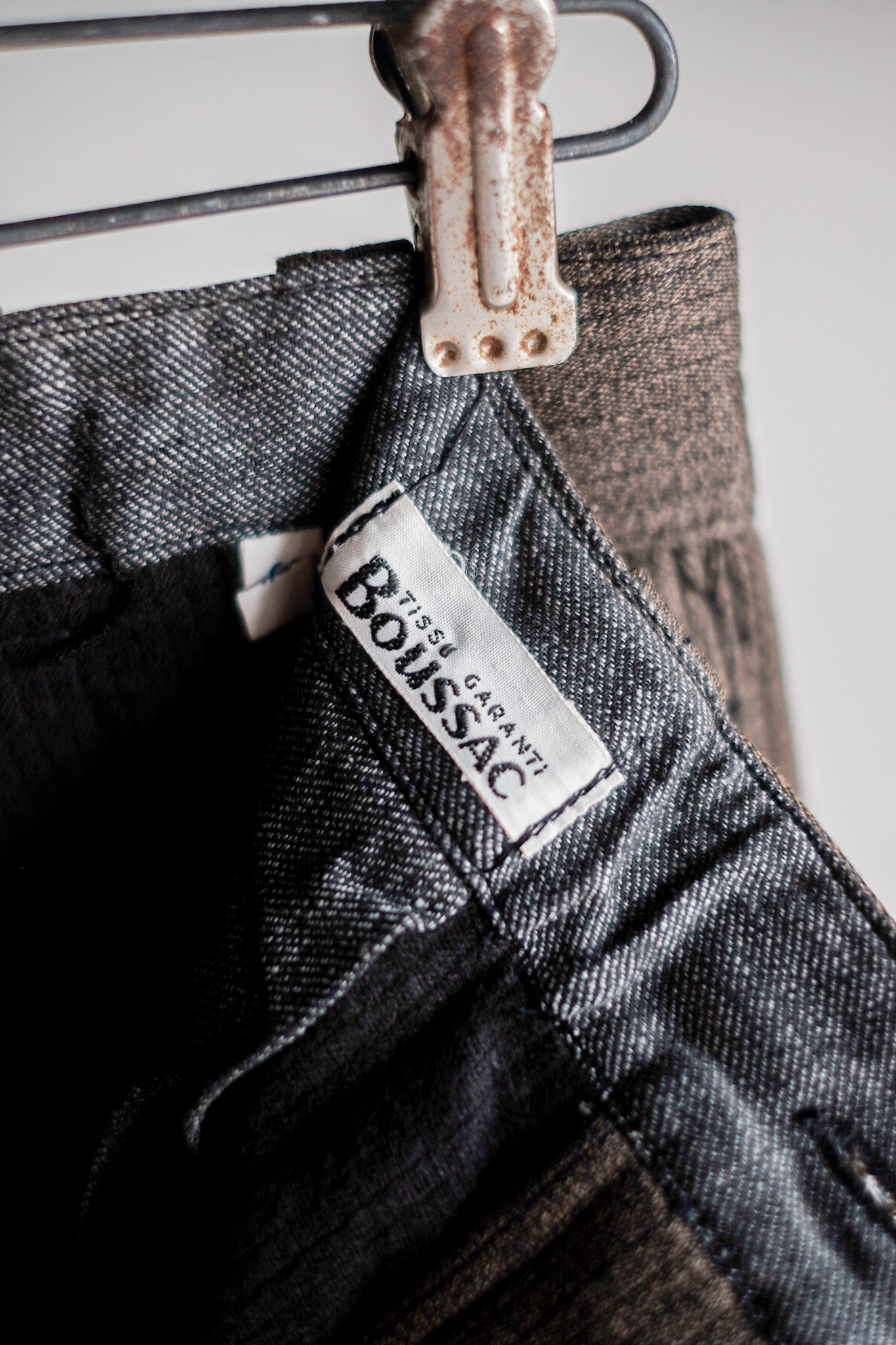 ［~40's］French Vintage Brown Salt & Pepper Cotton Pique Work Pants "Dead Stock"