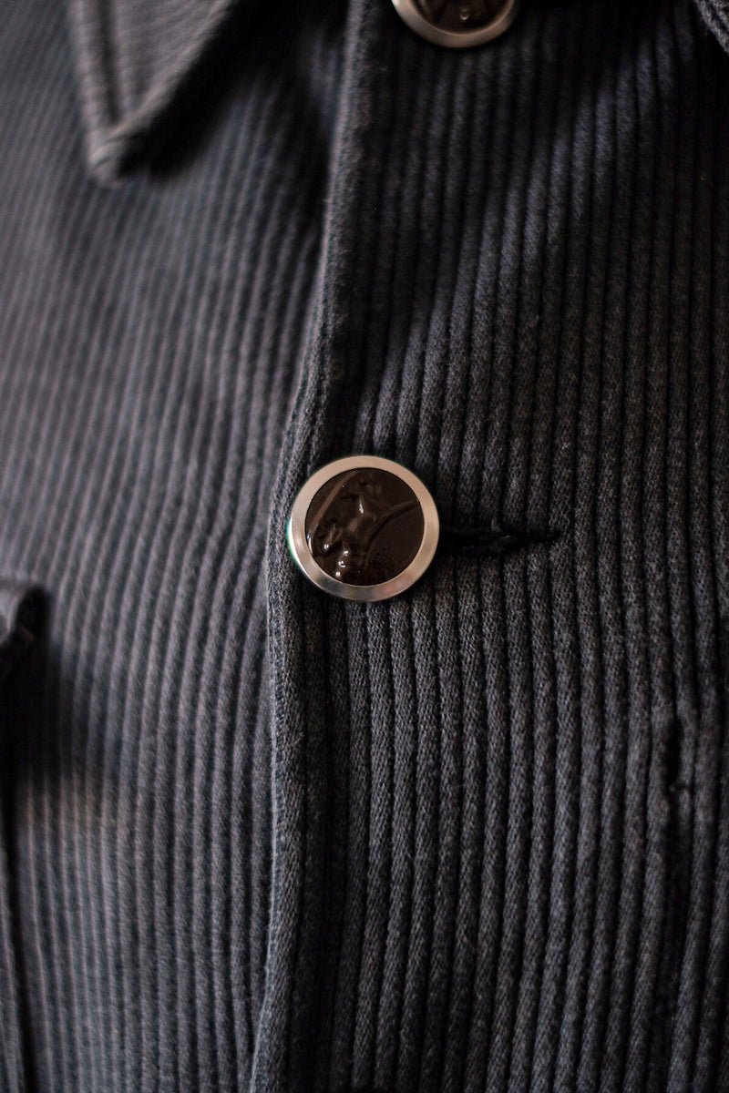 【~50's】French Vintage Gray Cotton Pique Hunting Jacket