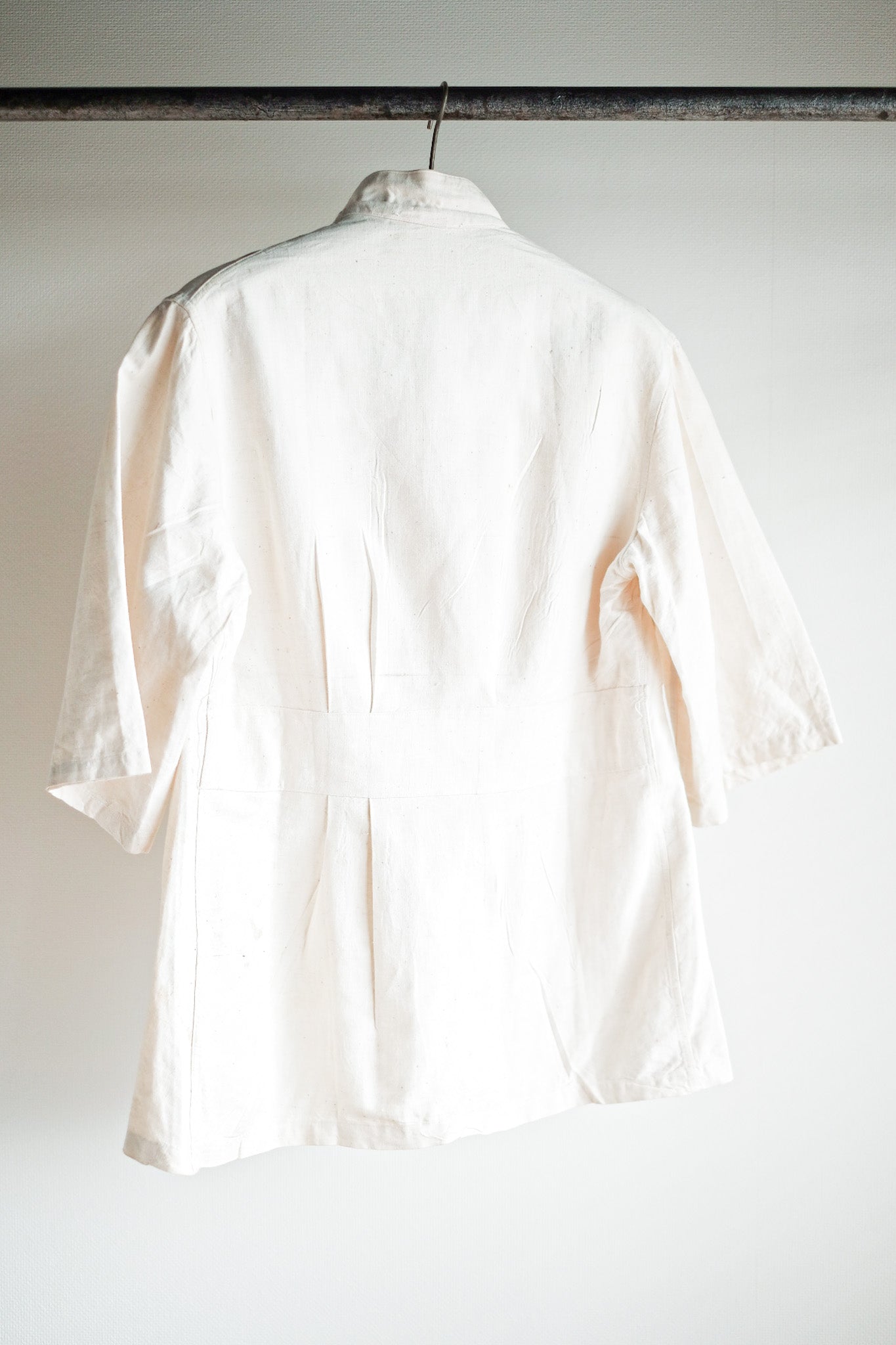 ［~50's］French Army Linen Jacket Hospital Military "Dead Stock"