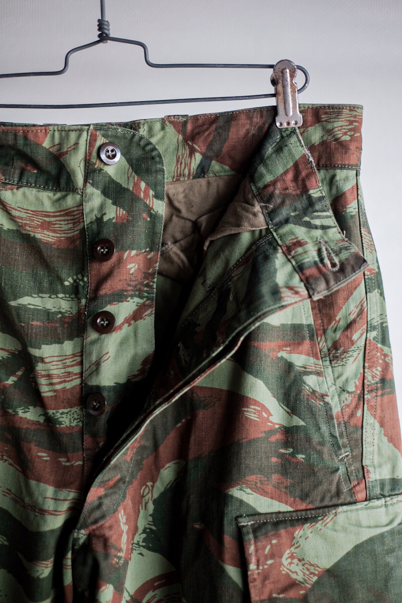 60's】French Army M47 Lizard Camo Field Trousers Size.76M