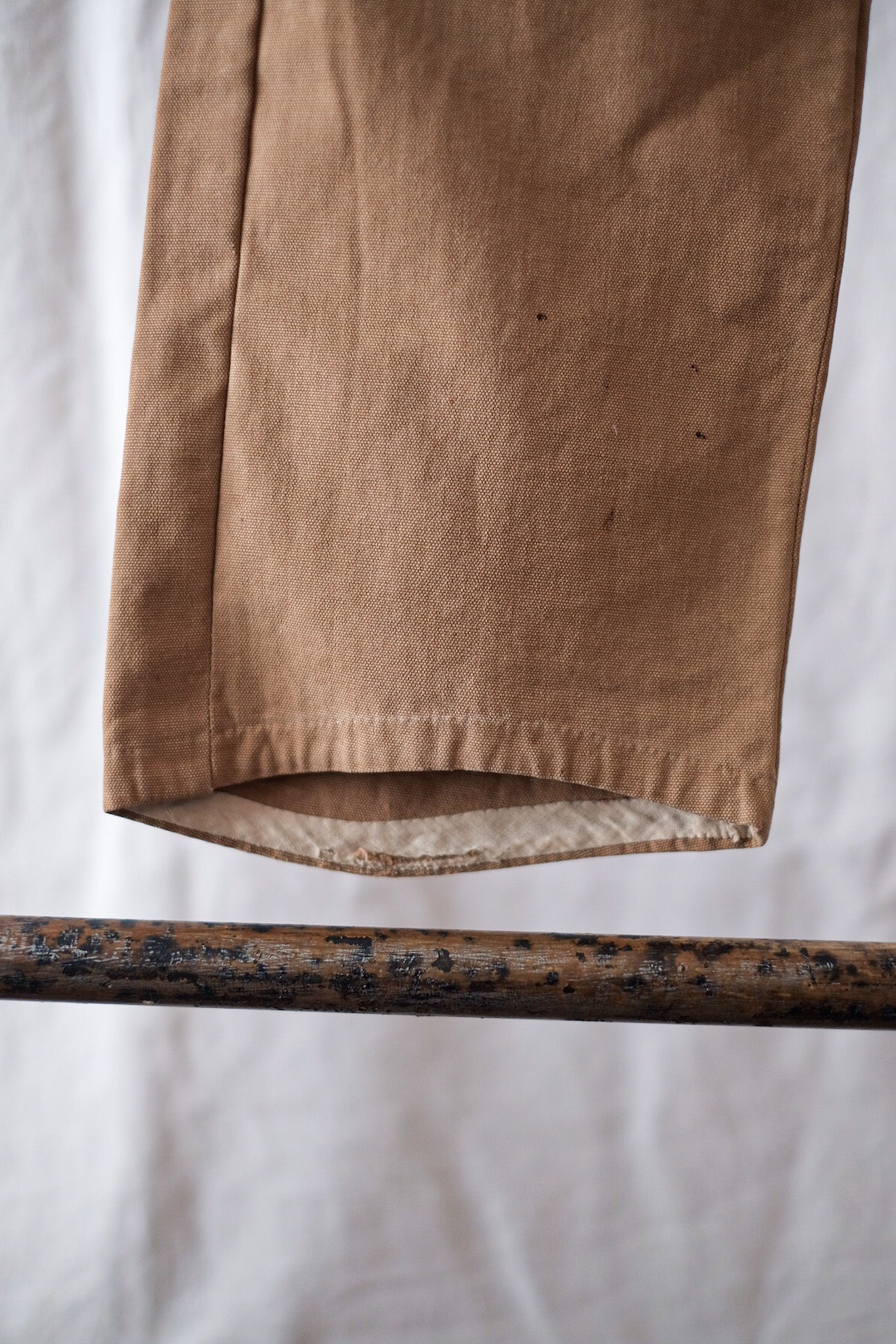 [〜40年代]法國復古棕色棉花褲