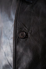 [~ 80's] แจ็คเก็ตหนัง le Corbusier French Vintage Jacket "Collar Wool"