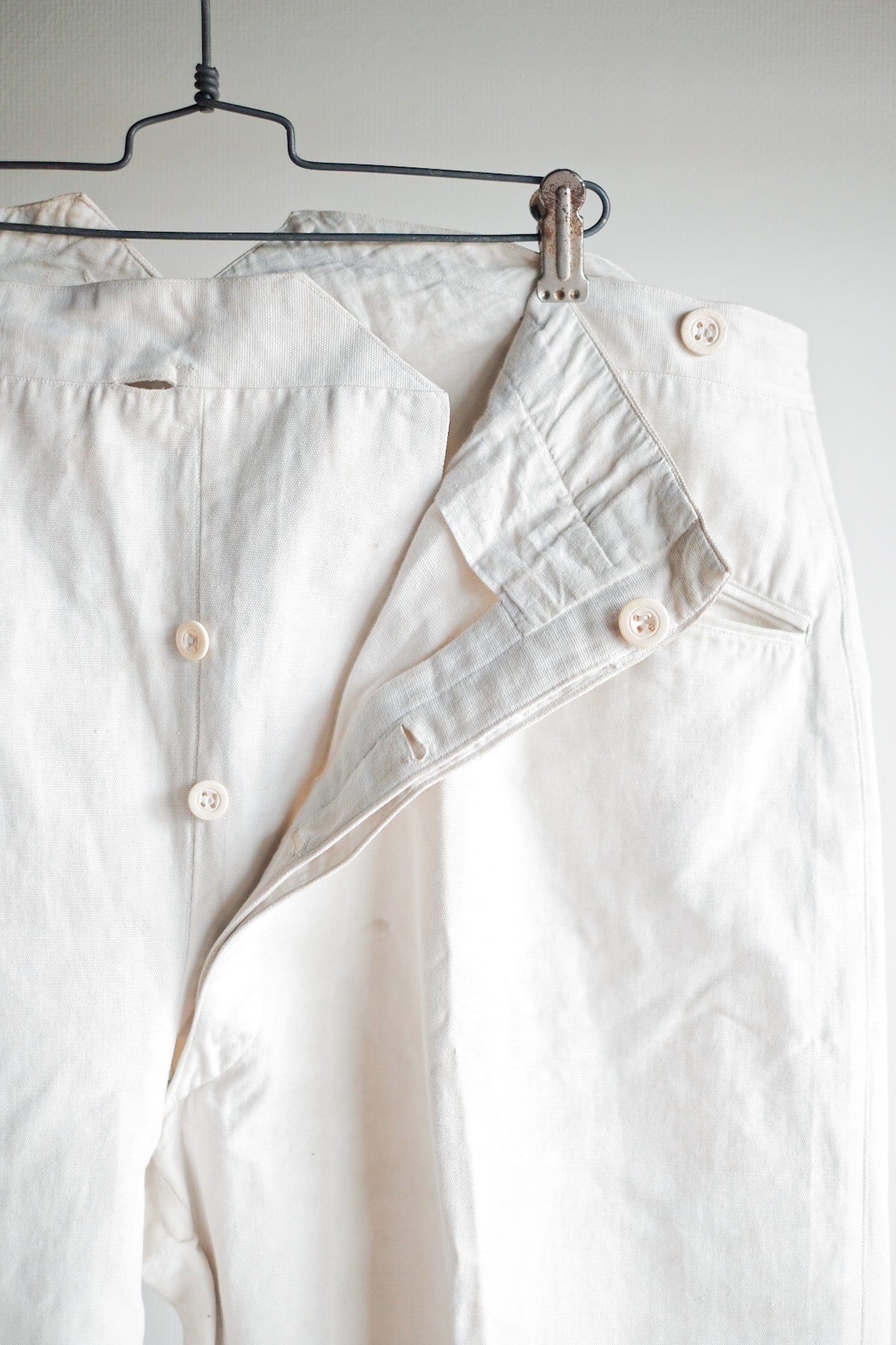 [~ 30's] French Vintage Linen Work Pants