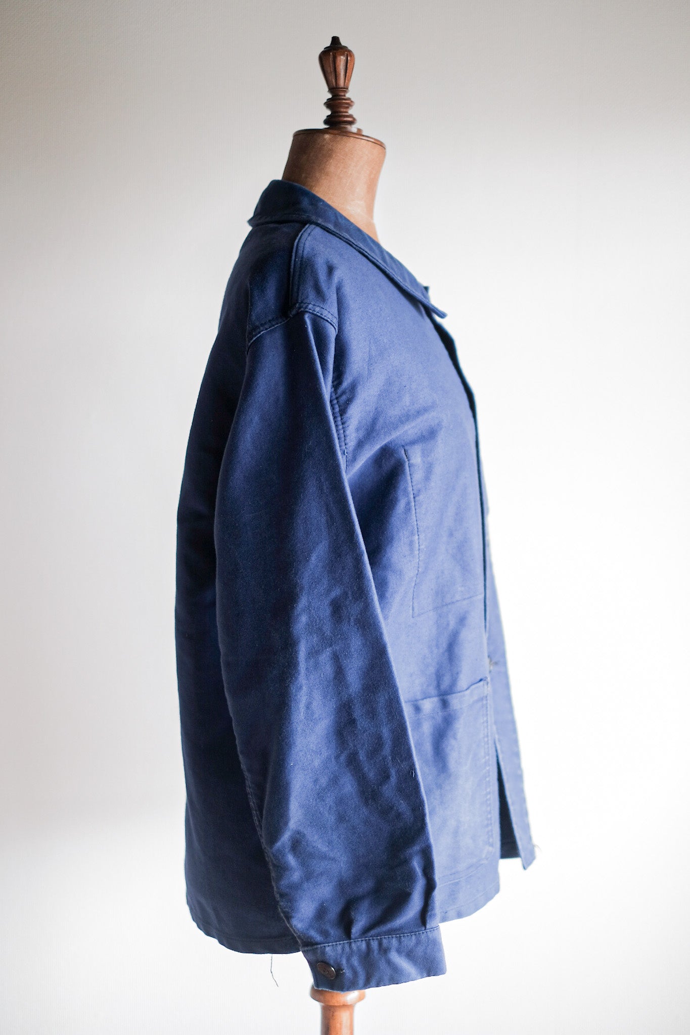 ［~60's］French Vintage Blue Moleskin Work Jacket "4 Buttons"