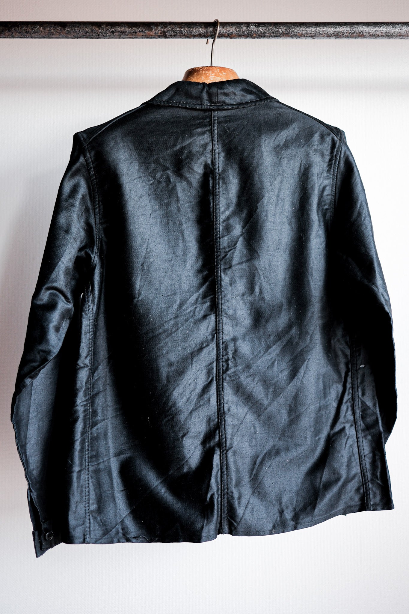 ［~40's］French Vintage Black Light Moleskin Work Jacket "Vulcain" "Dead Stock"