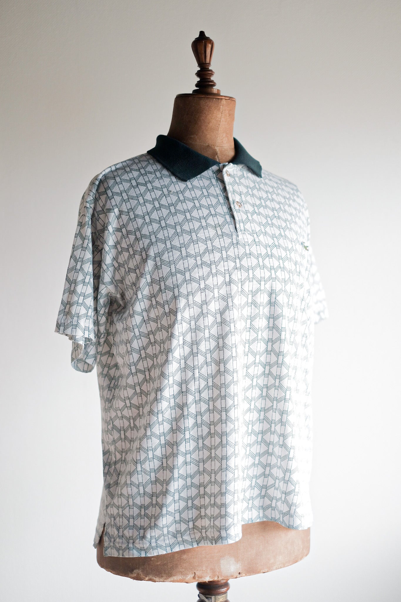 [~ 80 년대] Chemise lacoste s/s 폴로 셔츠 크기 .5 "멀티 컬러"