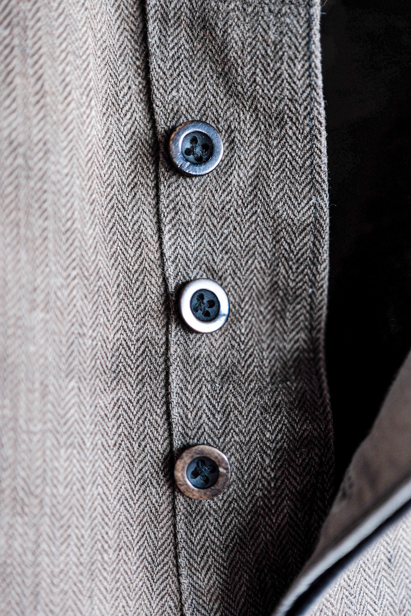 ［Late 19th C］French Antique Brown HBT Linen Firefighter Trousers