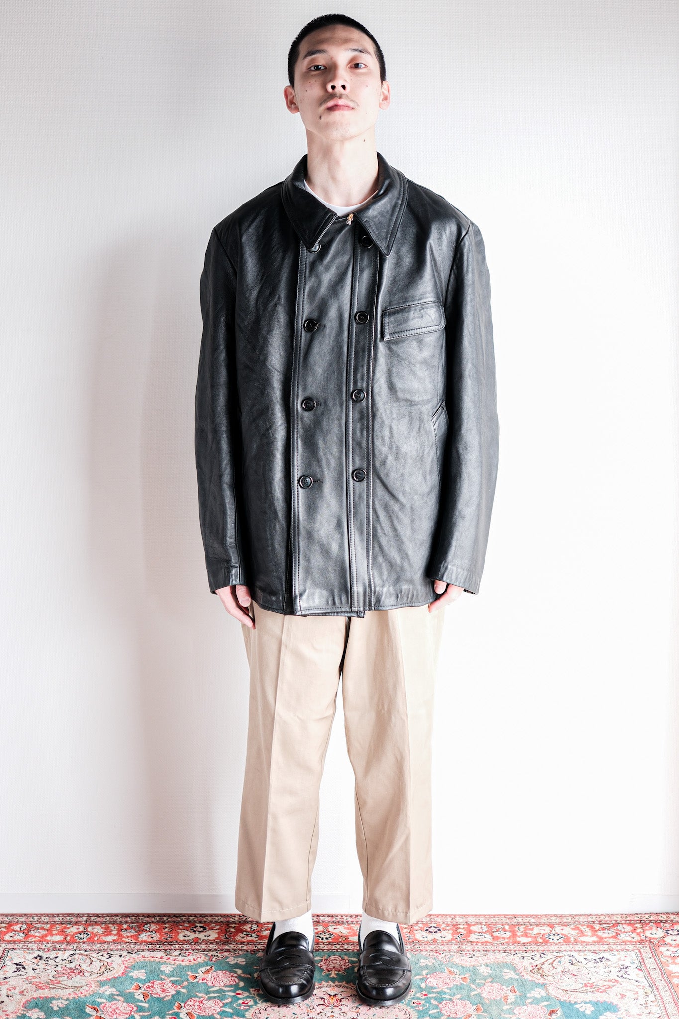 60's] French Vintage Le Corbusier Leather Work Jacket