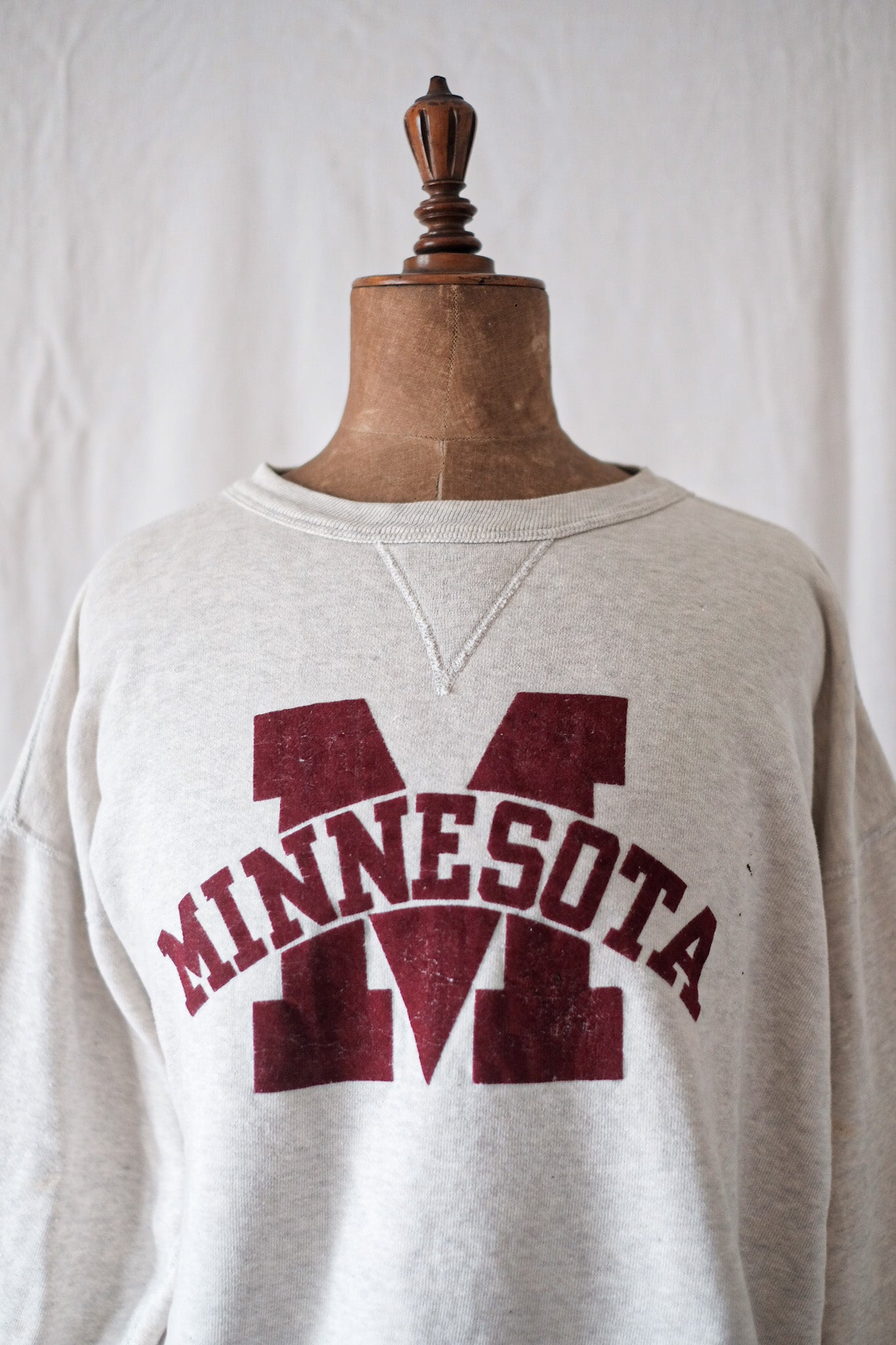 【~50's】American Vintage Flocky Print Sweatshirt
