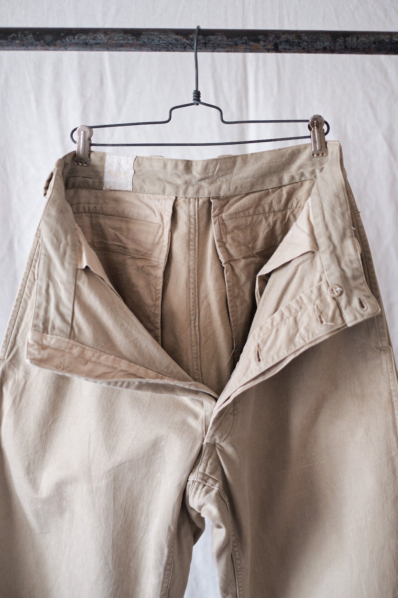 【~60's】French Army M52 Chino Trousers Size.22