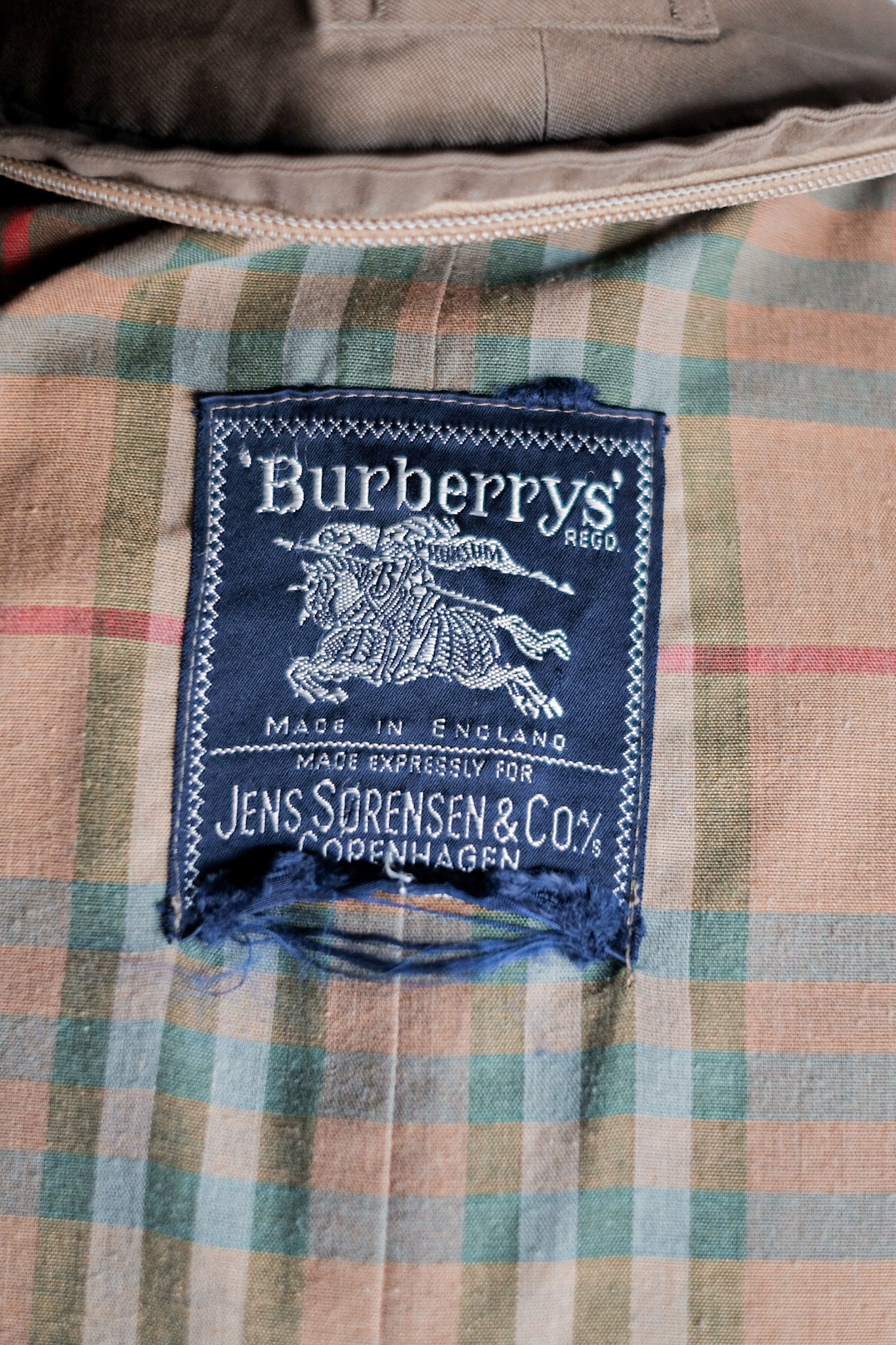 【~70's】Vintage Burberry's Single Raglan Rider Coat With Liner "JENS SORENSEN & CO. 別注"