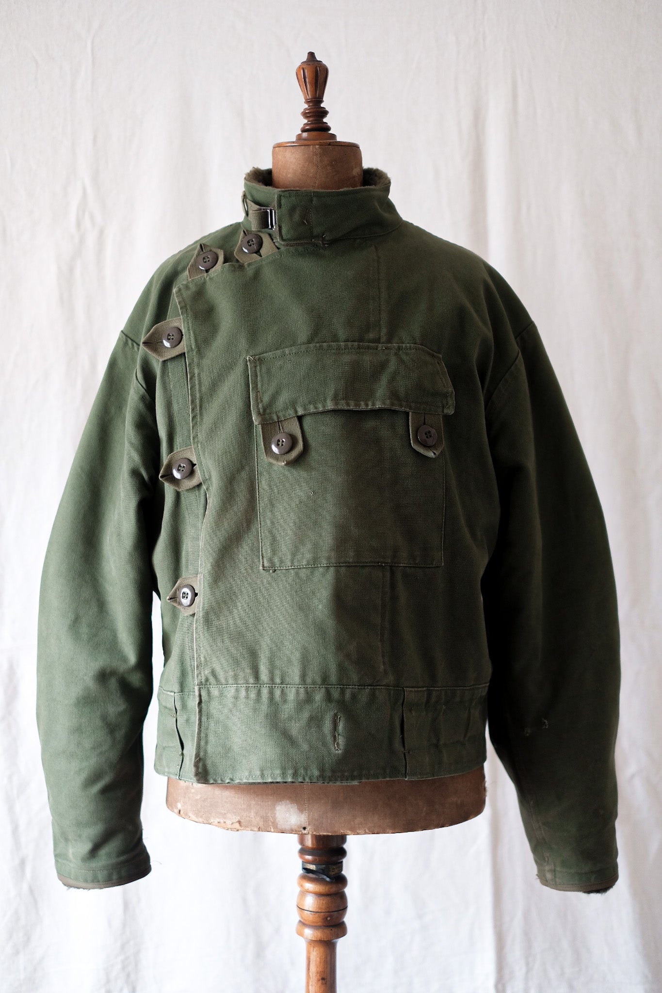 60's】Swedish Army Dispatch Rider Motorcycle Jacket With Liner