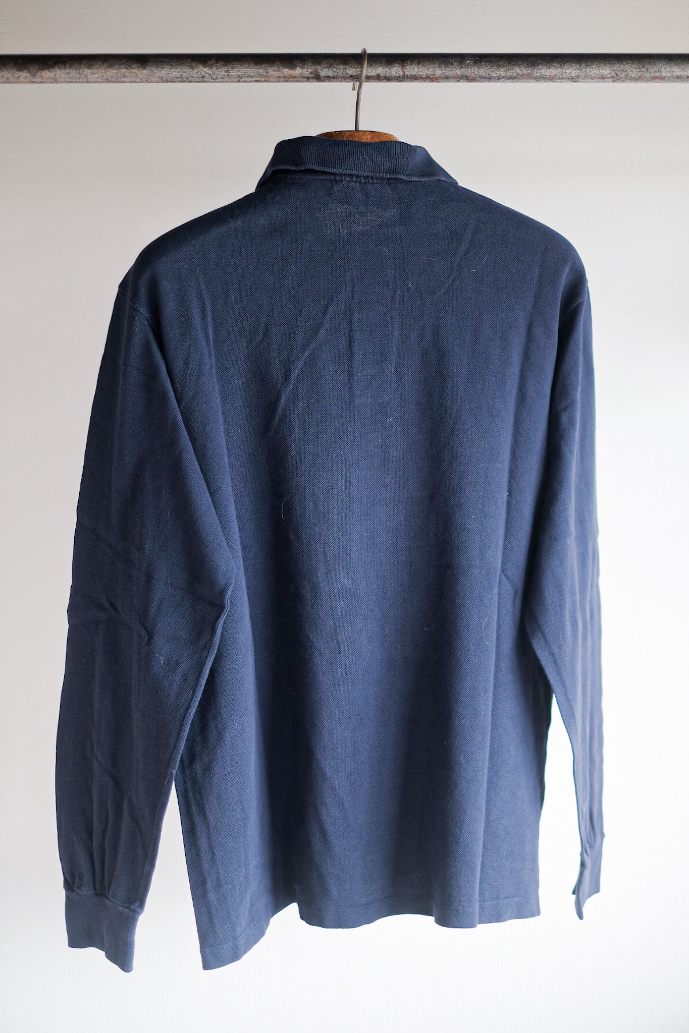 [~ 80's] Chemise Lacoste L/S Polo Size.5 "Navy"