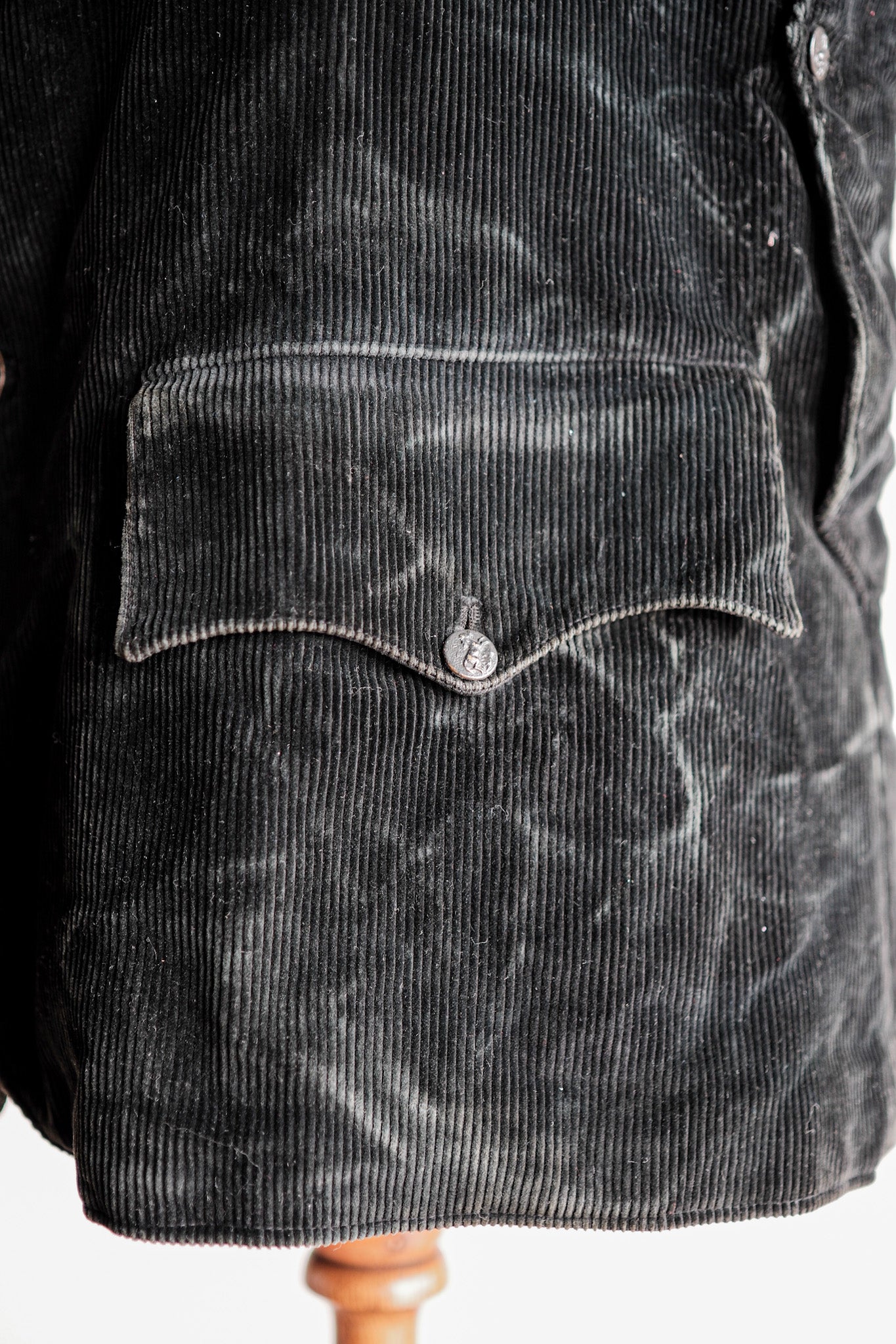 [~ 40's] French Vintage Black Corduroy Hunting Jacket