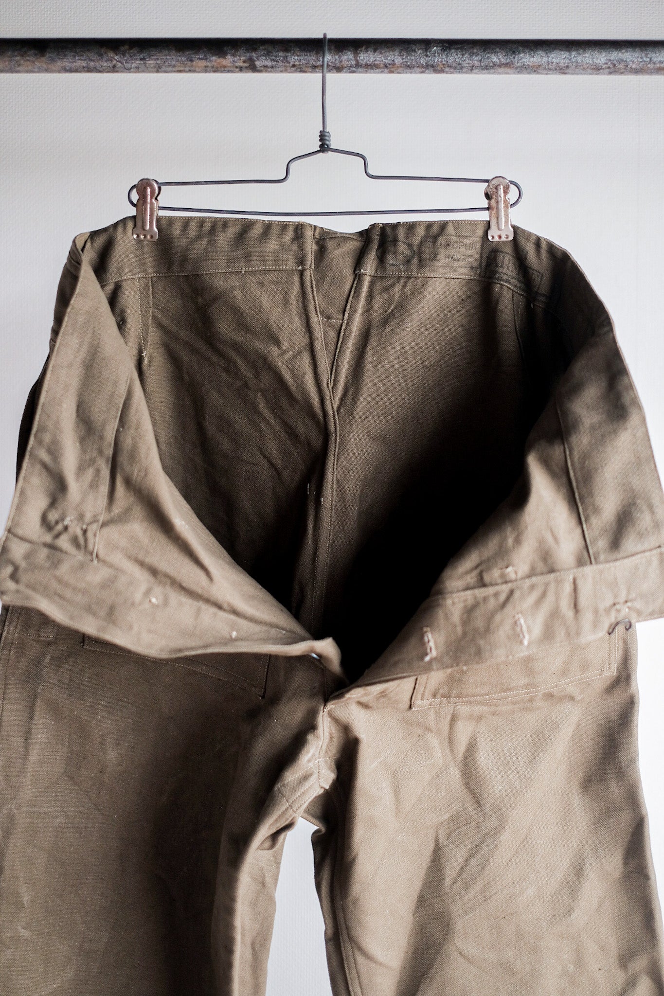 ［~30's］French Army M35 Motorcycle Pants "Cotton Linen Type" "Dead Stock"