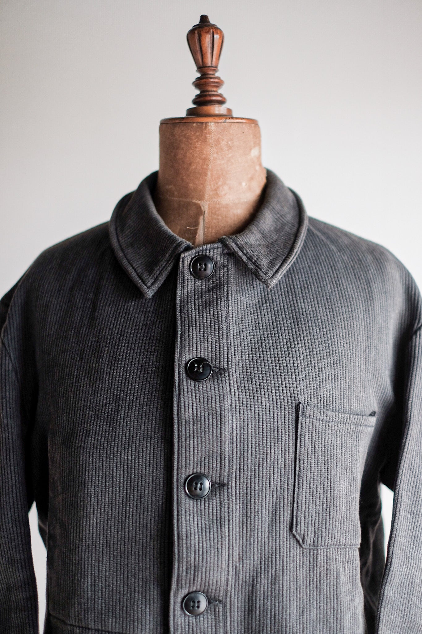 ［~50’s］French Vintage Gray Cotton Pique Work Jacket