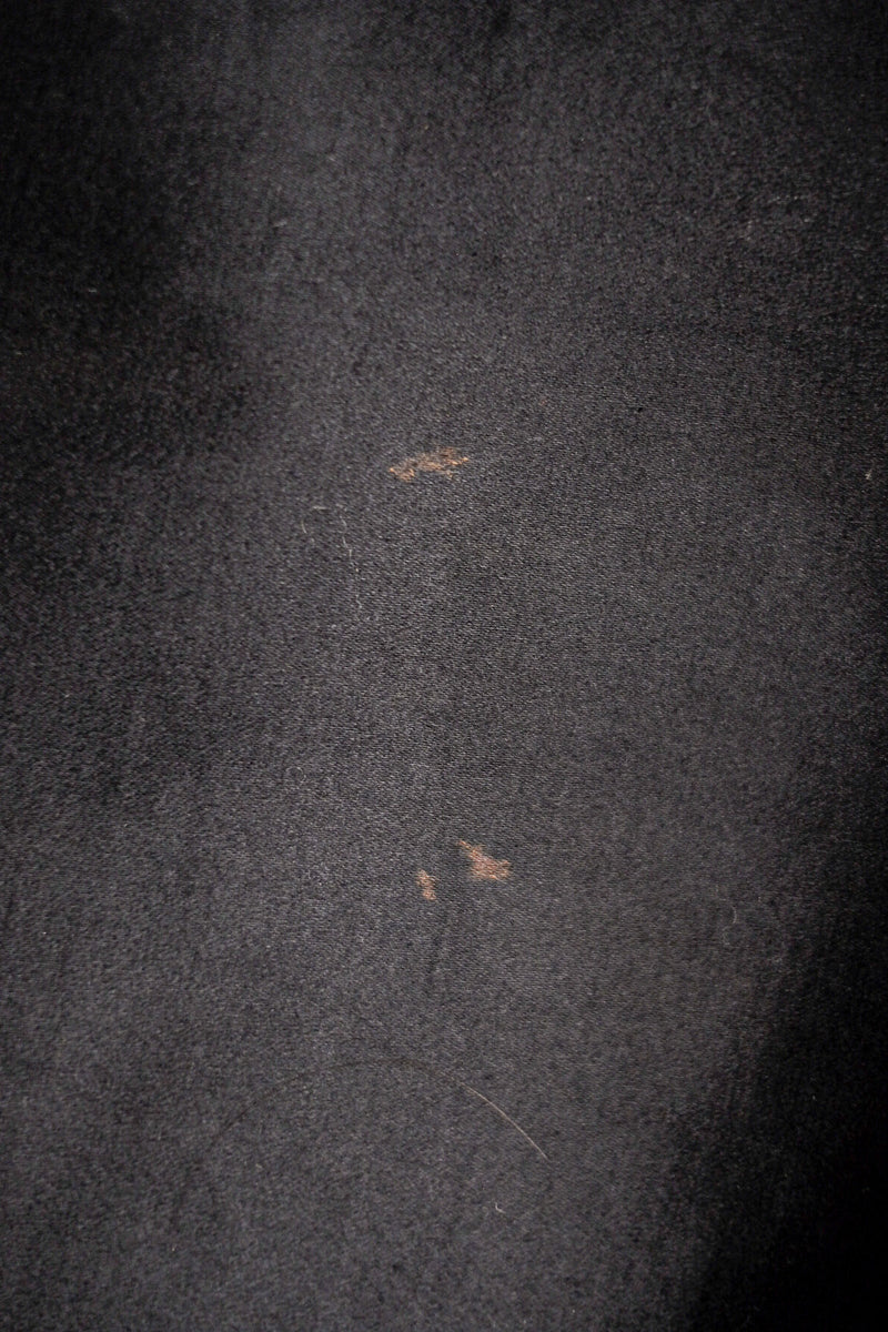 【~30's】French Vintage Black Moleskin Work Pants "Le Mont St. Michel" "Dead Stock"
