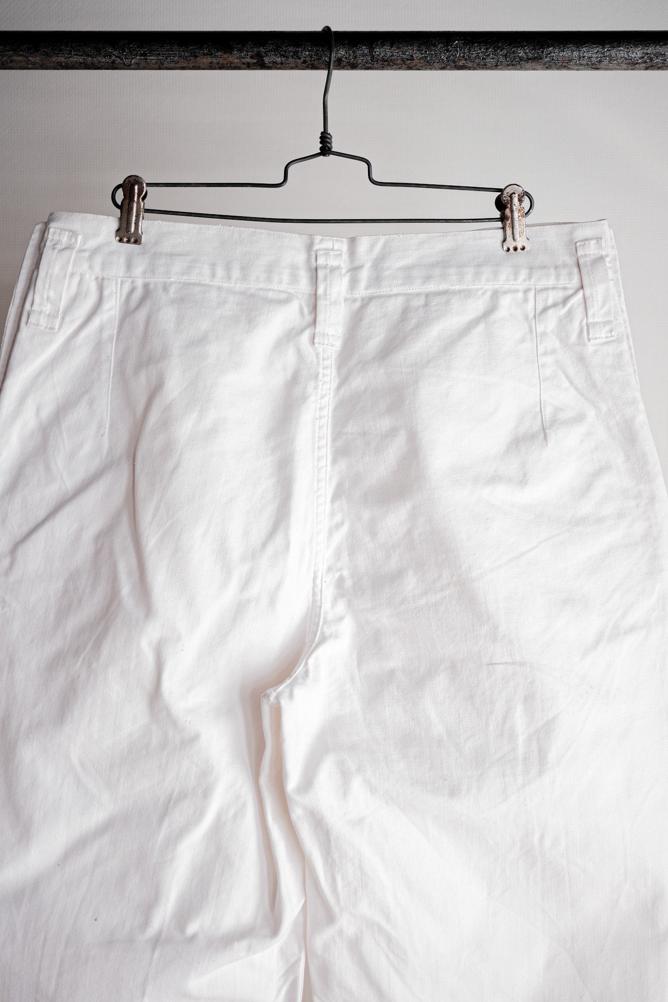 ［~50's］French Navy White Linen Sailor Pants "Dead Stock"