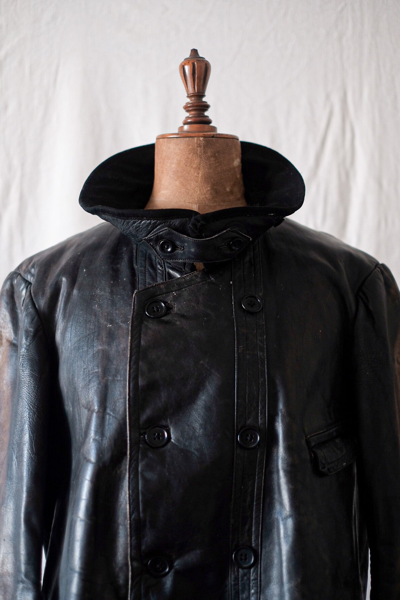 20's】French Vintage Le Corbusier Leather Work Jacket 