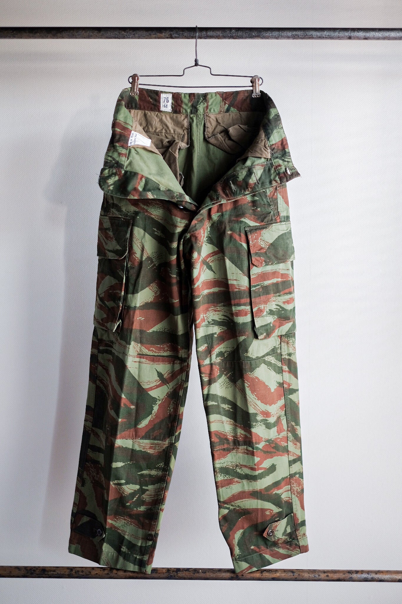 [~ 60's] กองทัพฝรั่งเศส M47 Lizard Camo Field Trousers ขนาด 76m