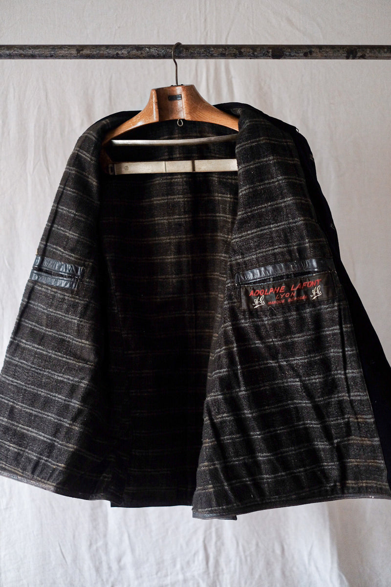 [~ 20's] แจ็คเก็ตหนัง le Corbusier French Vintage "Adolphe Lafont"