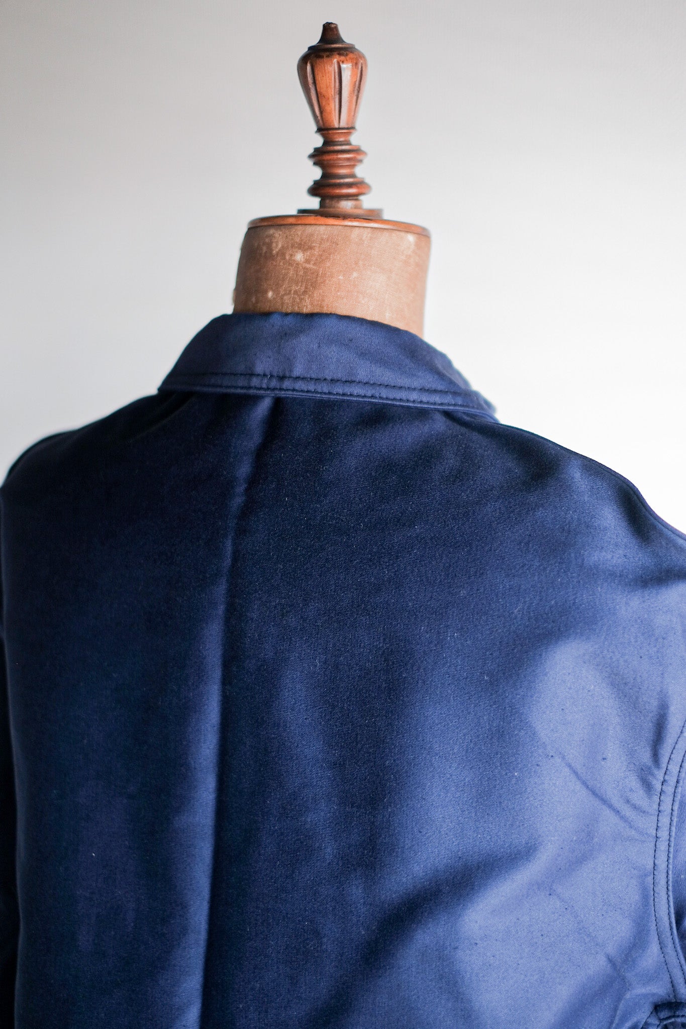［~50's］French Vintage Blue Moleskin Work Jacket "Le Mont St. Michel" "Dead Stock"