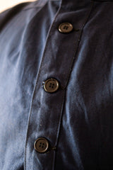 [〜50年代]法國復古靛藍棉花Smock Biaude“ Dead Stock”