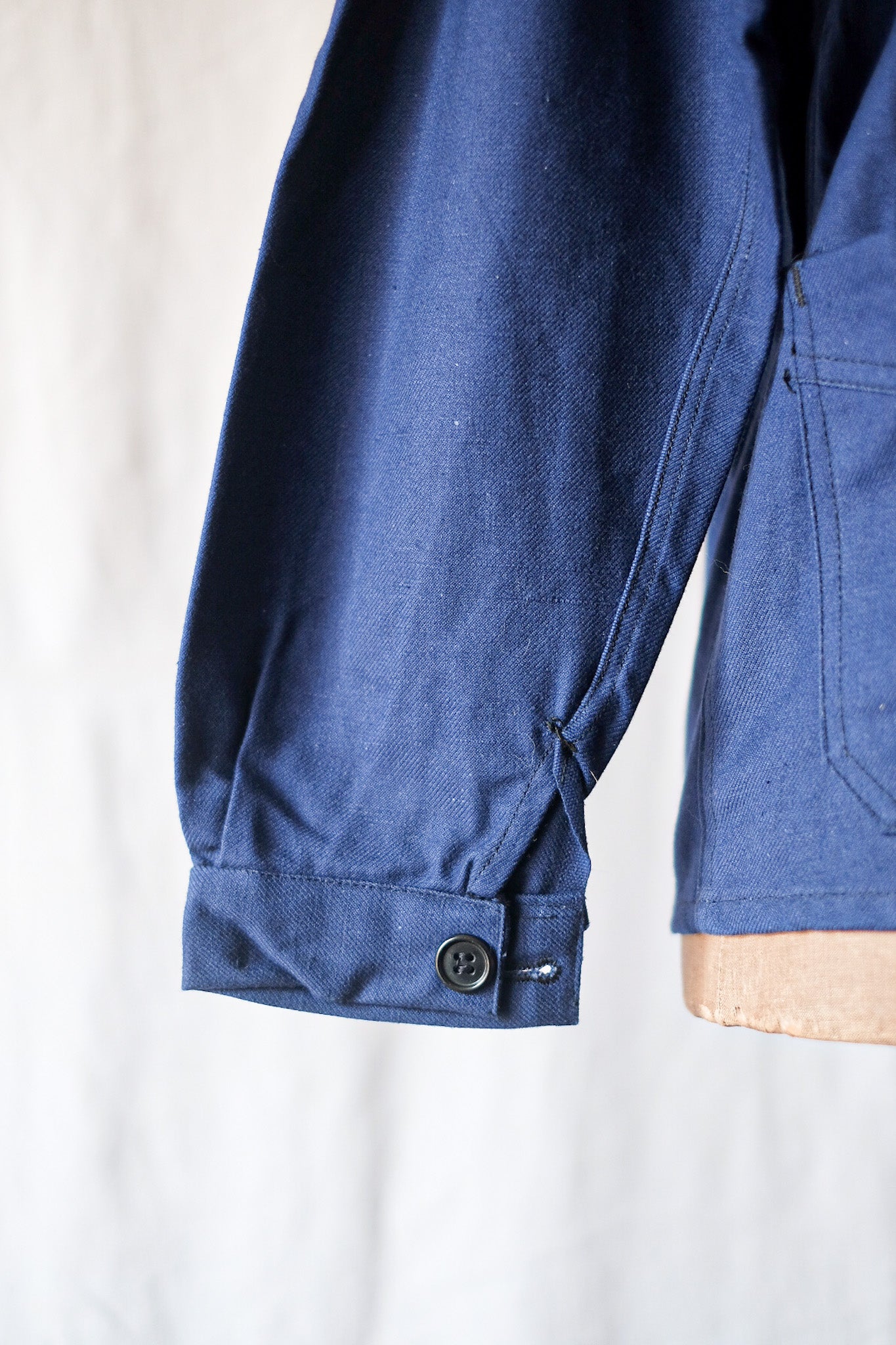 【~40's】French Vintage Blue Cotton Twill Work Jacket