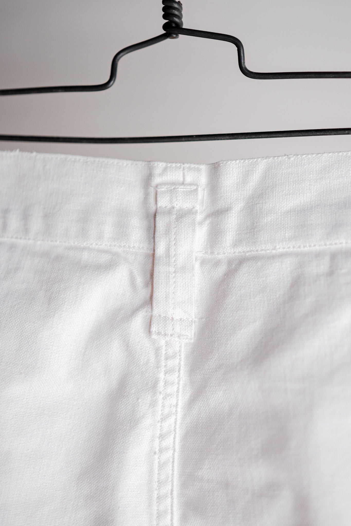 50's] French Navy White Linen Sailor Pants 