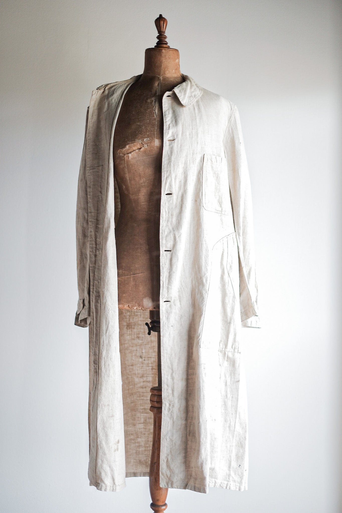 ［~30's］French Vintage Linen Work Coat