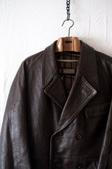 [~ 40's] เสื้อคลุมหนัง Horsehide วินเทจฝรั่งเศส