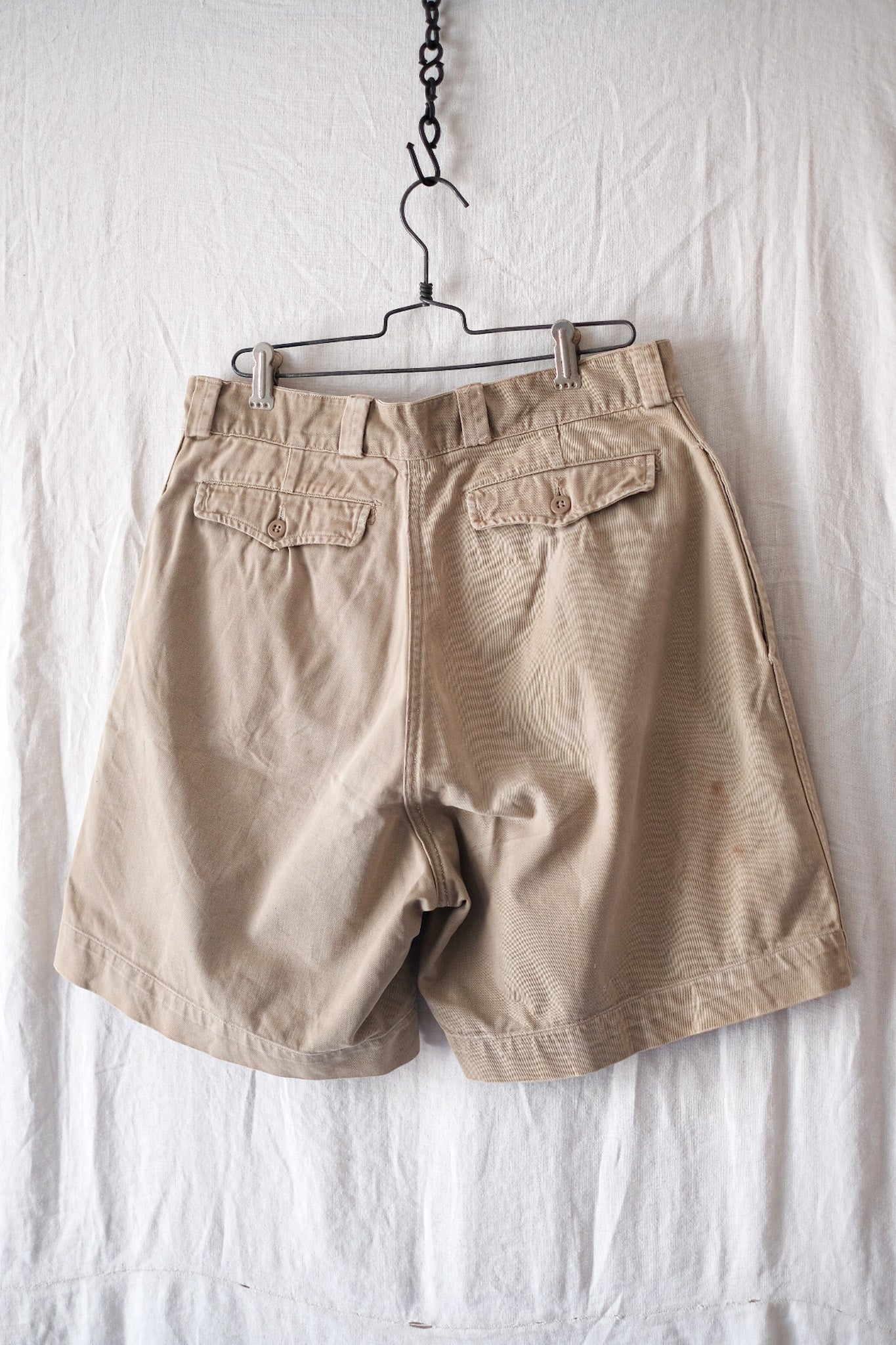 [~ 60's] French Army M52 CHINO SHORTS SIZE.2