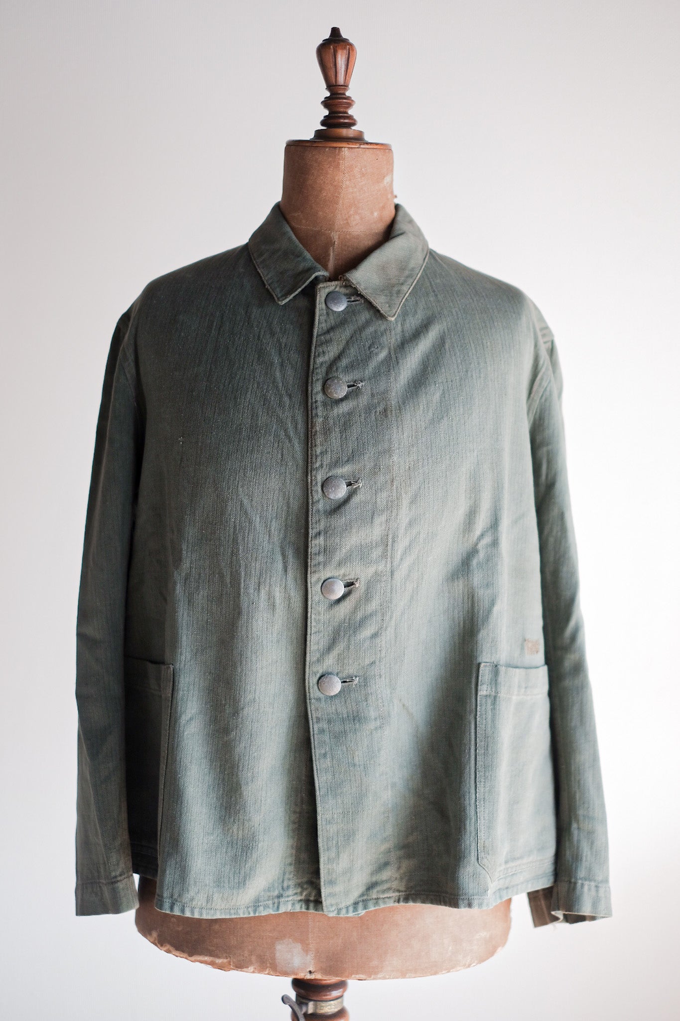 [~ 30's] WW2 German Army Drillich Green HBT Linen Jacket